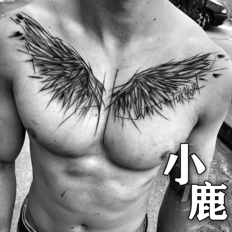 Punk Wing Tattoos Waterproof Temporary Tattoo for Woman Men Fake Tattoo Stickers Lasting Arm Tottoo Art Tatuajes Temporales