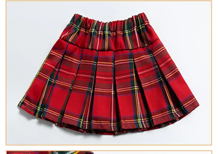 Children Clothes Kids Spring Summer Fashion Plaid Skirt Teenage Girls Pleated Skirt 2022 Costume 5 6 7 8 9 10 11 12 13 14 15 16y