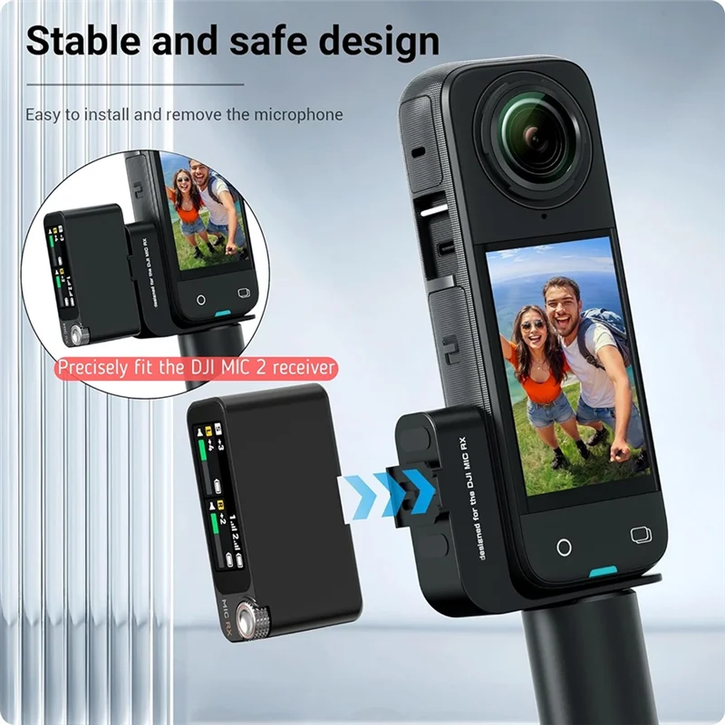 B24B Cold Shoe Mount For Insta360 X4 X3 X2, DJI Mic RX Microphone Stand And Accessories For Enhanced Audio Recording