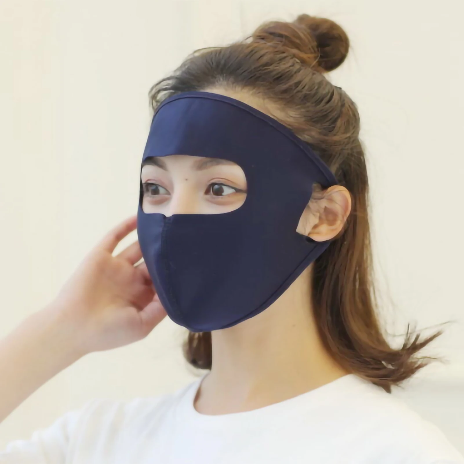 Full Face Mask Sun  Mask Ice Silk Cotton Breathable Comfortable Light Weight 360 Degree Sun  Full Face Mask