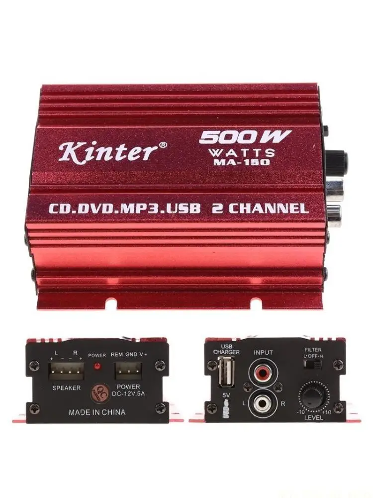 J0MA Universal Hi-Fi 36W 2 Channel Stereo Amplifier Equipment for Car Motorbike