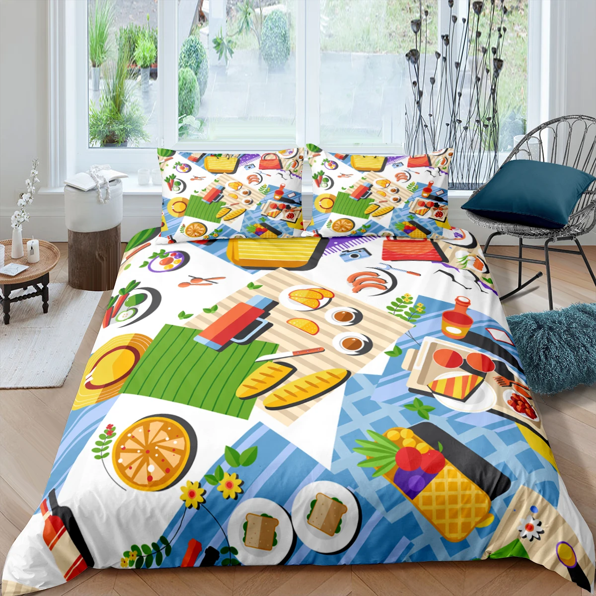 

Комплект летнего пляжного постельного белья, роскошный комплект с 3D-принтом, пододеяльник, наволочка, для плавания, размеры Queen и King, EU/US/AU/UK