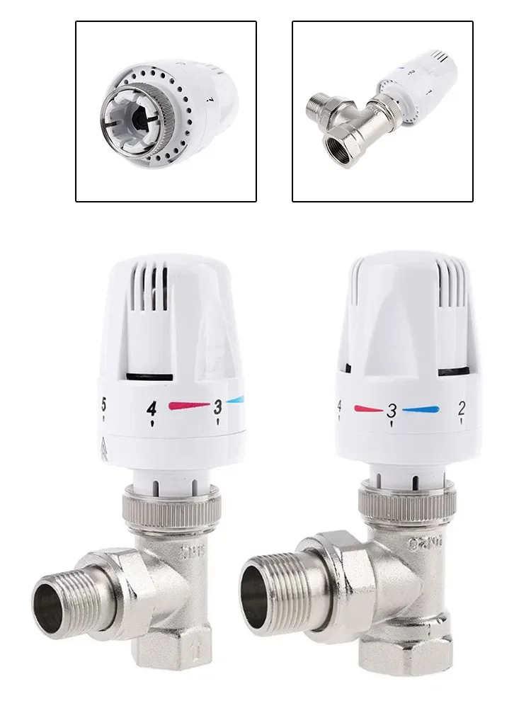 ​1pc Thermostatic Radiator Valve For Floor Heating Automatic Thermostatic Radiator Valve G1/2\