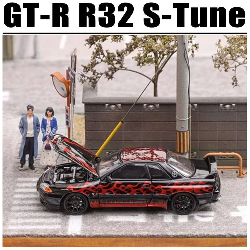 

FH 1/64 GT-R R32 S-Tune, игрушечный автомобиль из сплава, металлическая модель, подарки