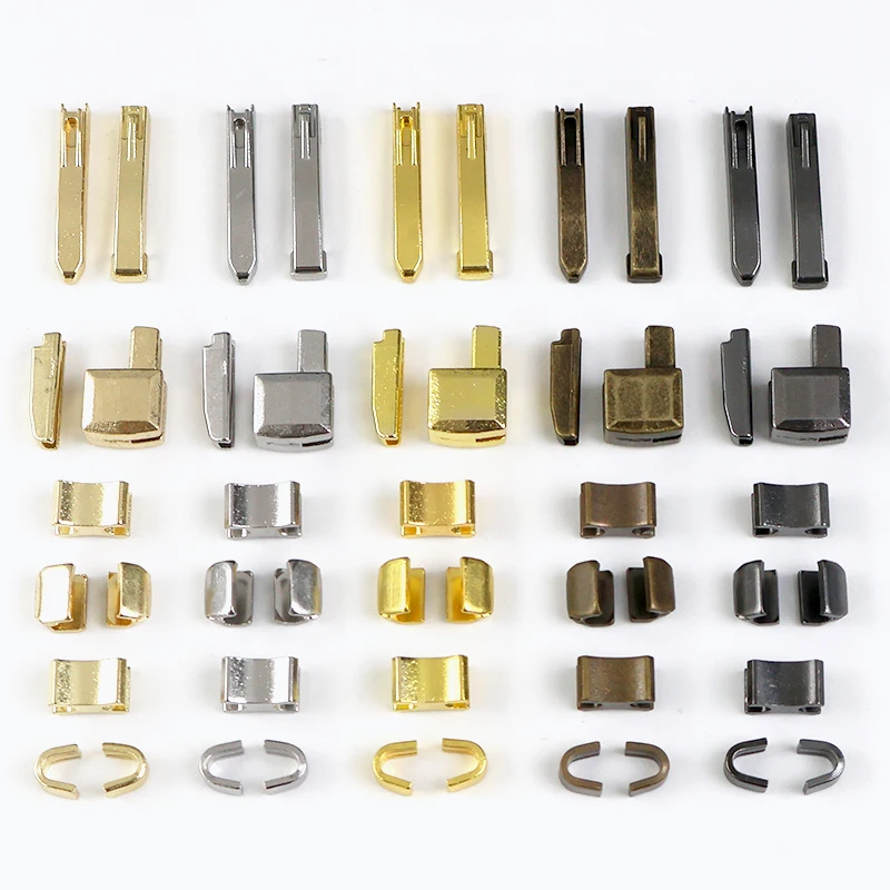 Zipper Repair Kit 3# 5# 8# 10# Zippers Slider Anti Slip Tail Stop Stopper Metal Buckles 10/20Sets Zip End Lock Insert Supplies