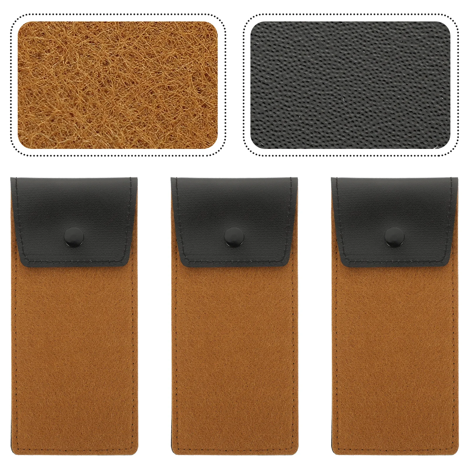 

3Pcs Felt Glasses Pouch Soft Eyeglasses Case for Reading Sunglasses Travel Anti-Scratch Storage Bag Felt Pencil Case