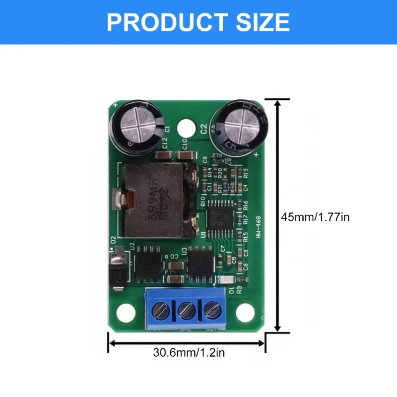 5pcs voltajes módulo convertidor 24V 12V 5V 5A Regulador voltajes con protecciones sobrecargadas