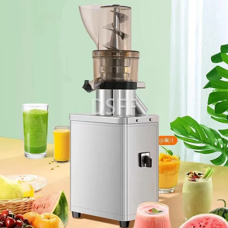 Industrial Stainless Steel Juicer, Automatic Feeding, Large Mouth Inlet, Cold Press, Commercial Juicer