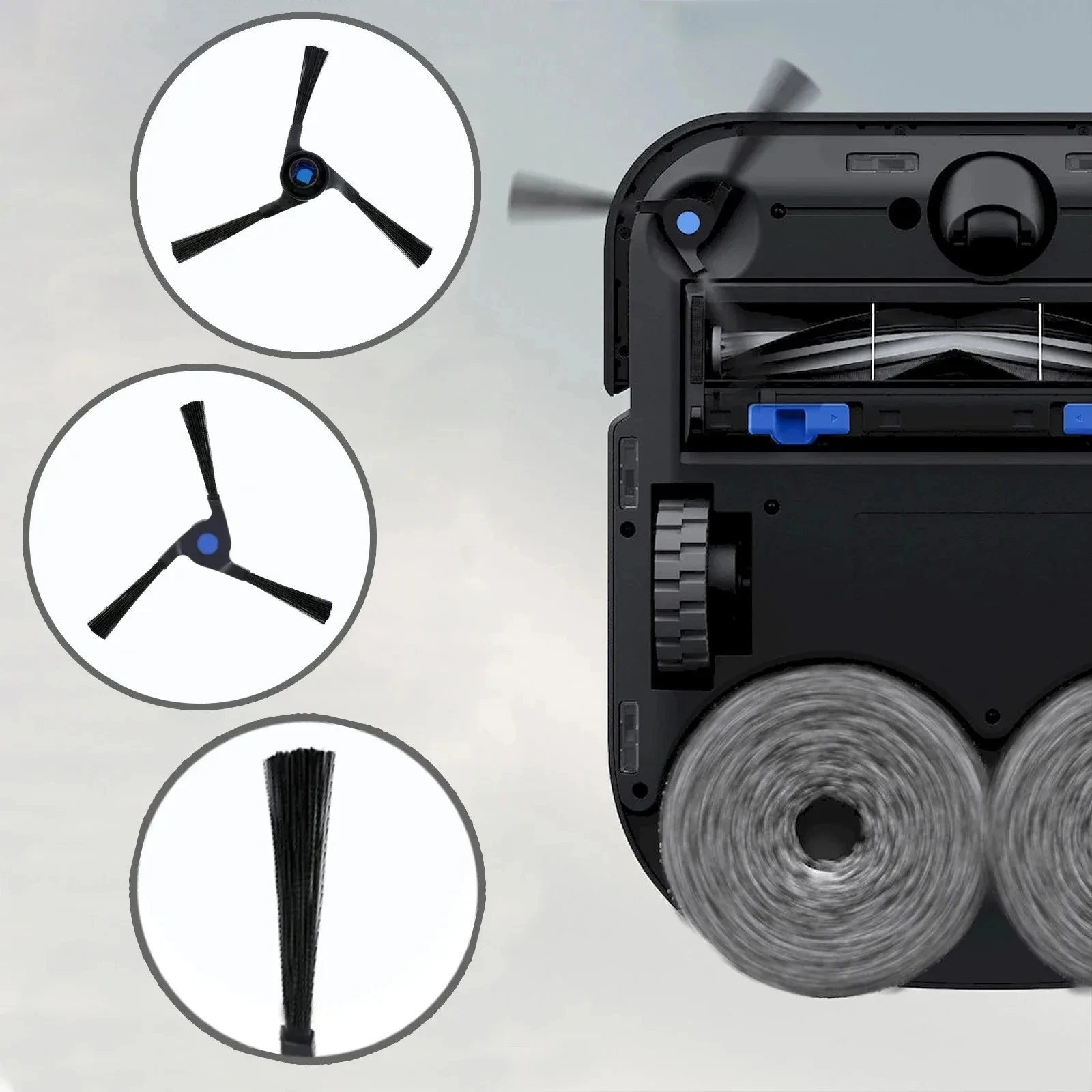 Для Ecovacs Deebot X2 omni / X2 Pro / X2 Робот-пылесос Аксессуары Ролик Основная боковая щетка Hepa Фильтр Швабра Ткань Детали мешка для пыли