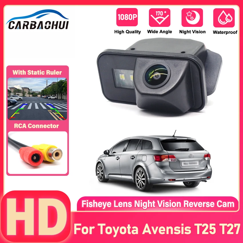 Car Reversing Rear View Camera For Toyota Avensis T25 T27 CCD Full HD Night Vision Reverse Parking Camera High Quality RCA