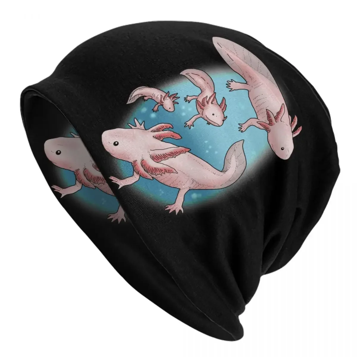 Kids Kawaii Axolotl Beanie Cap Unisex Winter Bonnet Femme Knitted Hats Hip Hop Outdoor Salamander Animal Skullies Beanies Hats