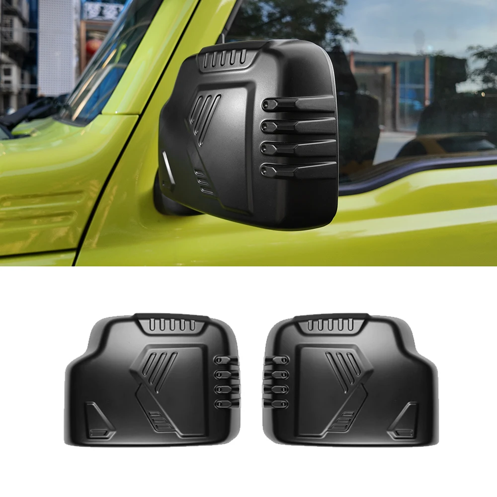 

ABS Matte black for Suzuki Jimny JB64 JB74 2018 2019 2020 2021 2022 2023 2024 2025 LHD RHD Car Rearview Mirror Cover Trim 2pcs