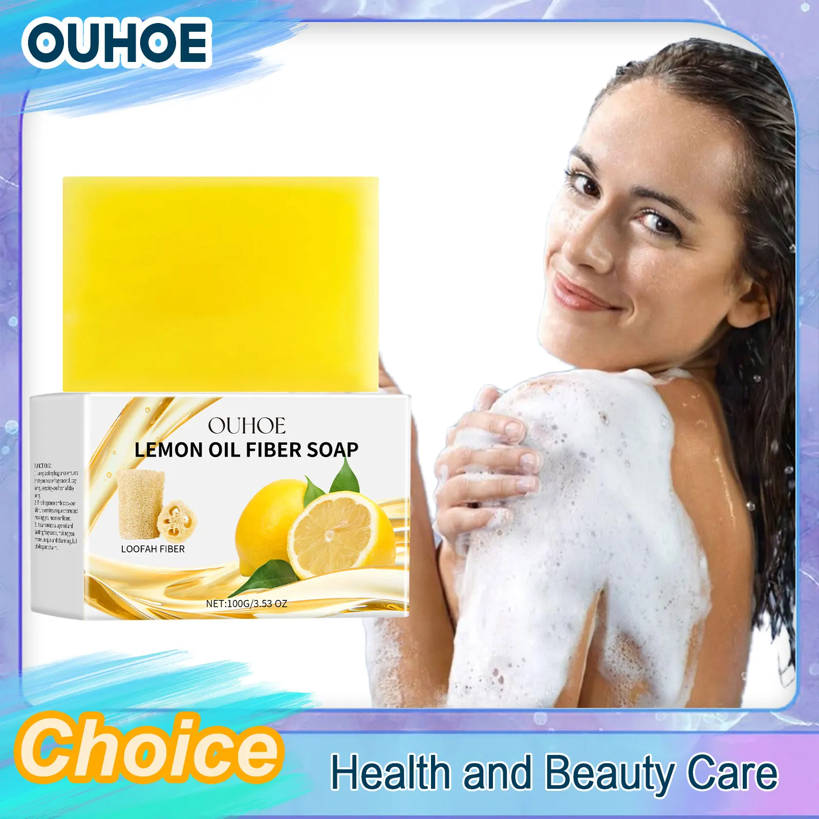 Cleansing Honey Soap Exfoliating Removing Dirt Oil Refining Pores Brightening Smoothing Purifying Facial Lemon Oil Shower Soap