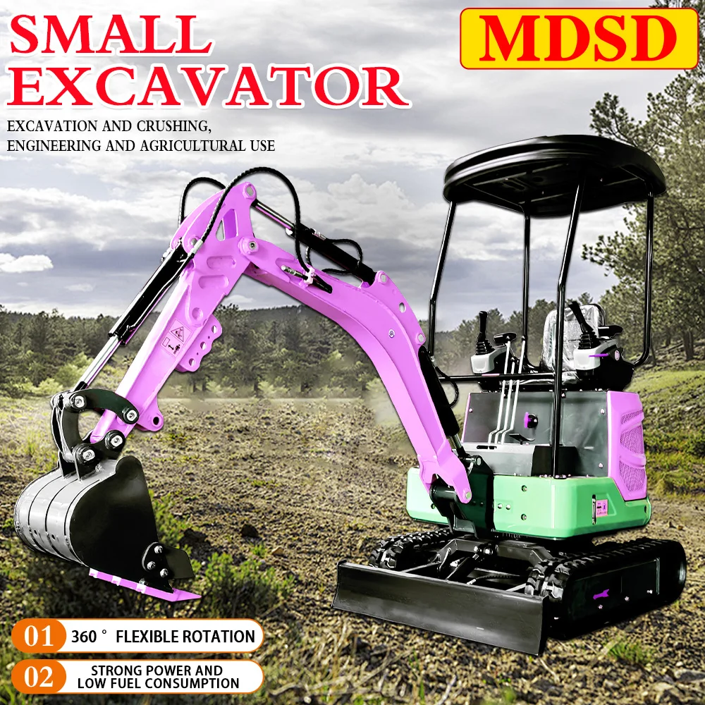 3 طن حفارة زاحفة صغيرة حفارة منزلية زراعية عملية سهلة EPA EURO 5 محرك حفارة صغيرة متعددة الأغراض