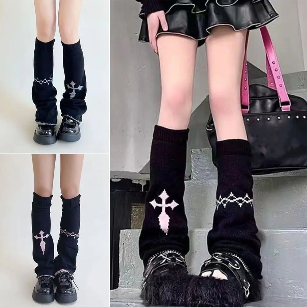 

Warm Material Women Leg Warmers Asymmetric Cross Knitted Stackable Pile Socks Streetwear Calf Pile Socks Autumn and Winter