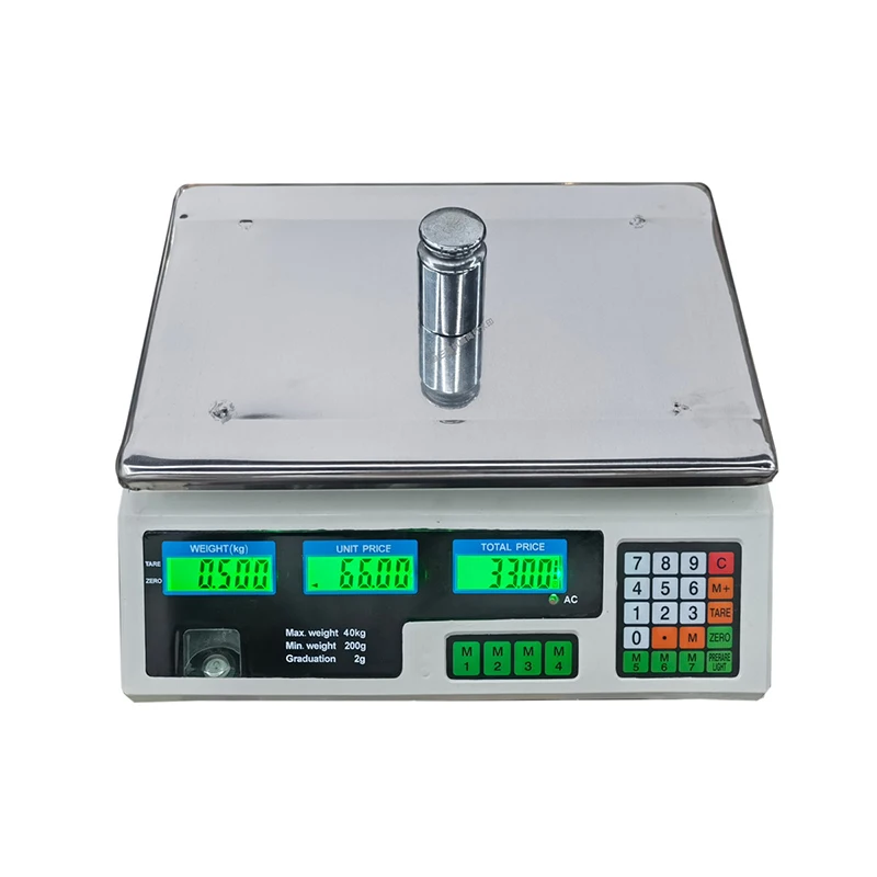 Electronic Price Weight Scale 40kg Accuracy 2G Standard Version English Button Electronic Scale Product