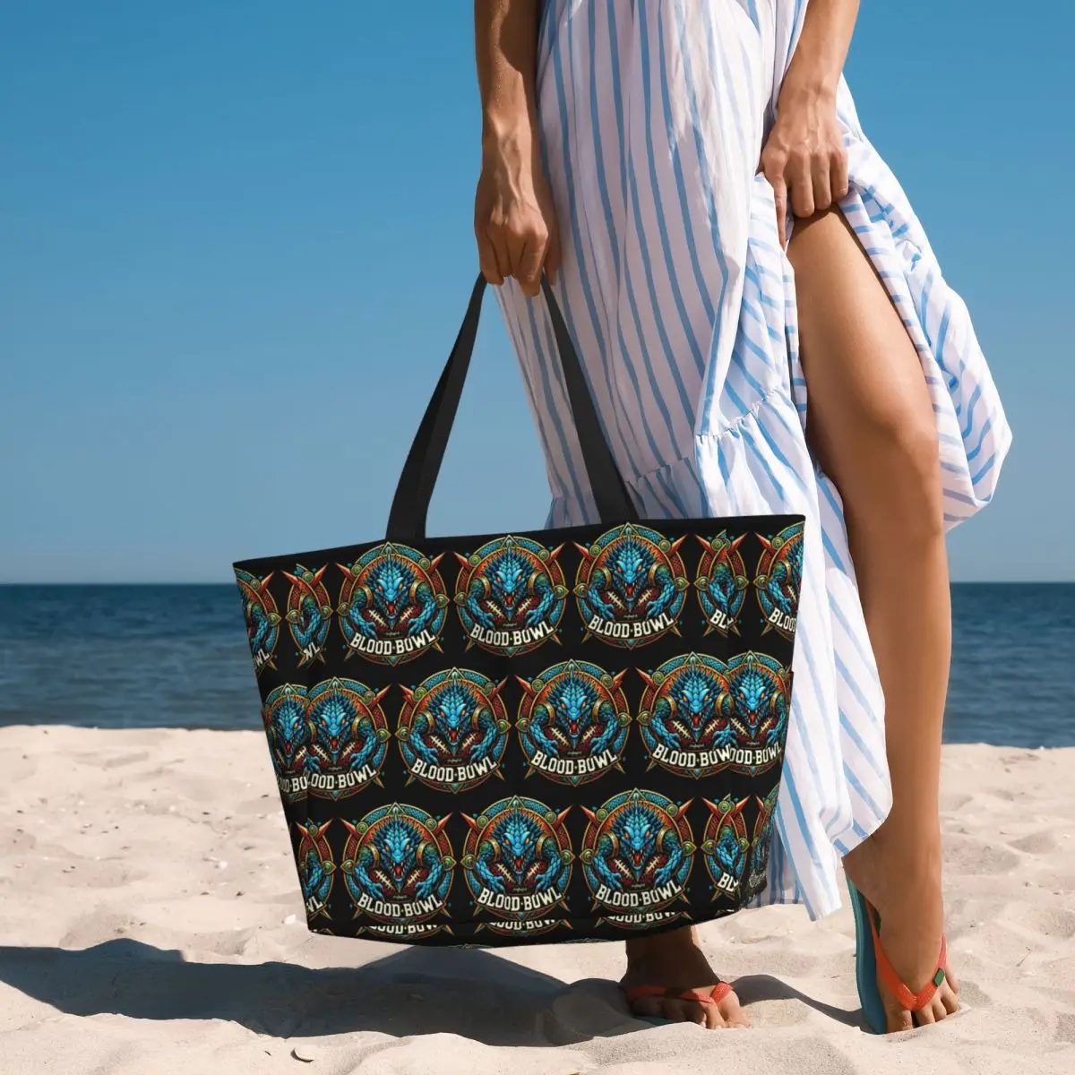 

Lagrt Blood Bowl Beach Tote Bag Sport Gym Yoga Duffle Large Tote Bag Women Travel Bag Fitness bag