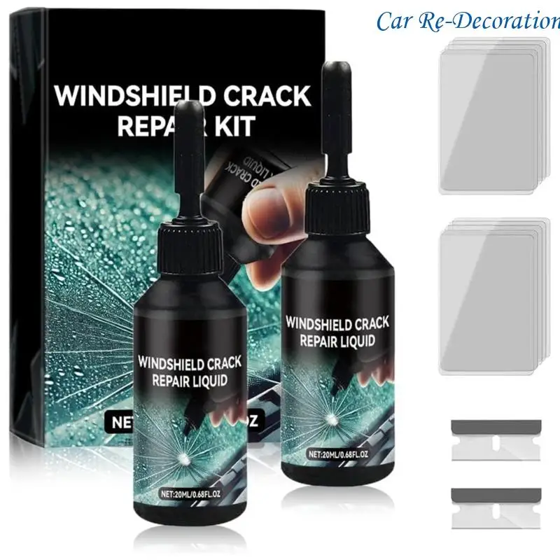 

R58D DIY Car Glass Repair для чипсов и трещин под 6 мм не токсичной формулы безопасно для использования в помещении с 12
