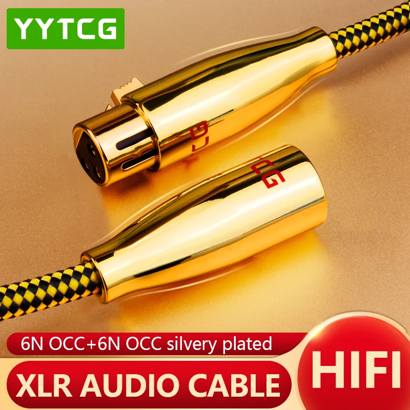 Hifi XLR Cable High Purity OCC XLR Male to Female Cable to Interconnection With Microphone Multimedia Sound Amp