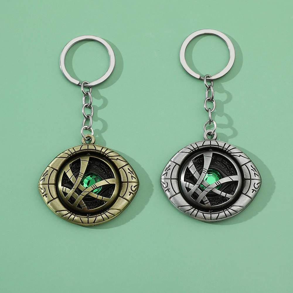 Avengers Doctor Strange Drehbarer Schlüsselanhänger - Auge von Agamotto Modischer Cooler Superhelden-Autoschlüsselanhänger Zubehör Geschenk für Fans – Detail 1
