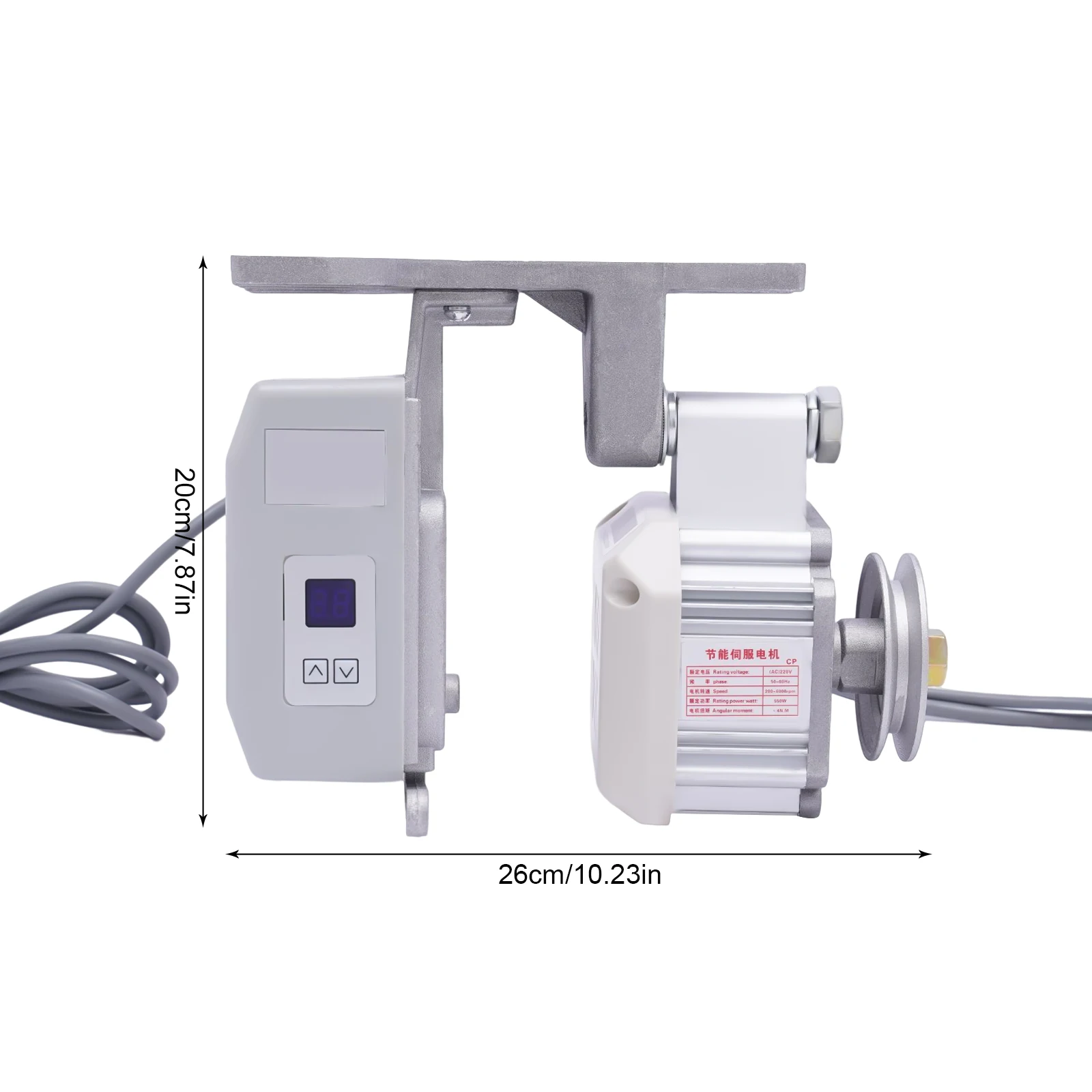 550W Industrielle Nähmaschinen-Servomotor 200-4500 U/min Einstellbare Geschwindigkeit mit Vorwärts-/Rückwärtsgang 220V für Heim-/Fabrik-Steppstichmaschinen – Detail 10