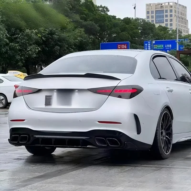 Heavy Duty C63 Wide Body Kit Front Rear Bumper Exterior Facelift Sport Style Universal Fit Car Auto Guard 2