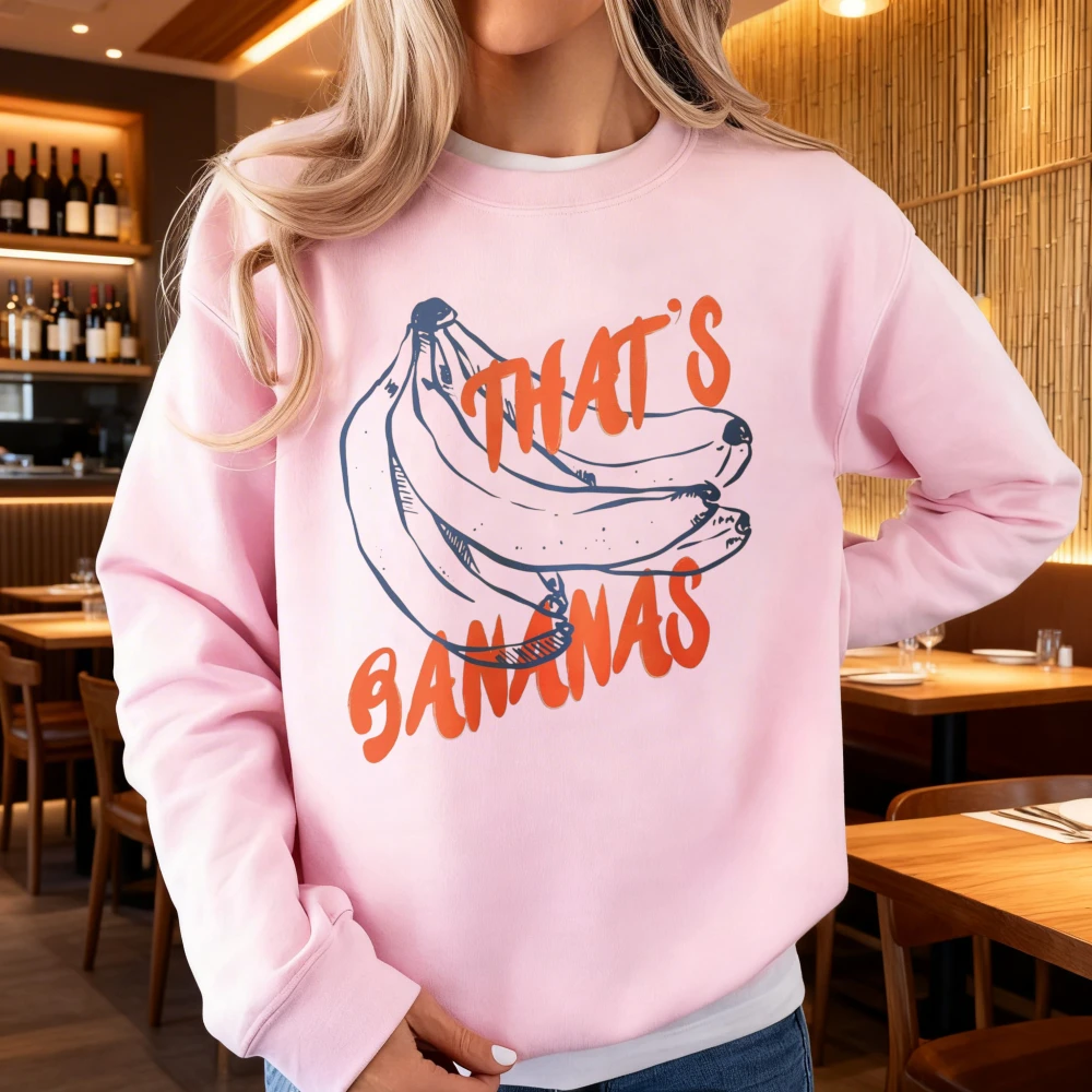 

Свитшот с принтом бананов, винтажный, в стиле ретро, с изображением еды и фруктов, женский пуловер