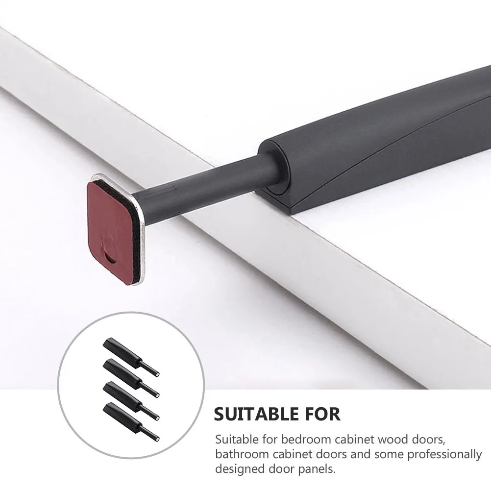 

4pcs Push Latch Cabinet Door Rebounder Invisible Close Adapter No Handle For Bedroom Bathroom Wood Doors Furniture
