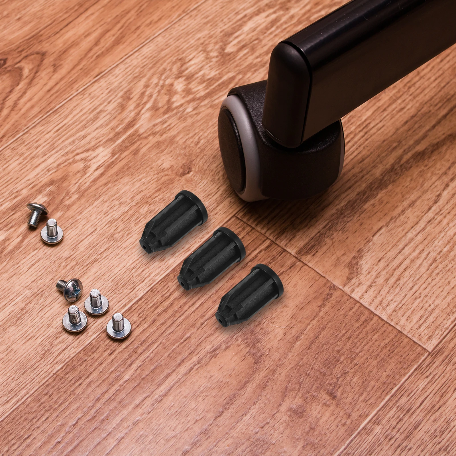  10 Pcs Wheel Cover Caster Stem Inserts Plastic Socket Black Sleeve Replacement Mounting for Protective Automatic