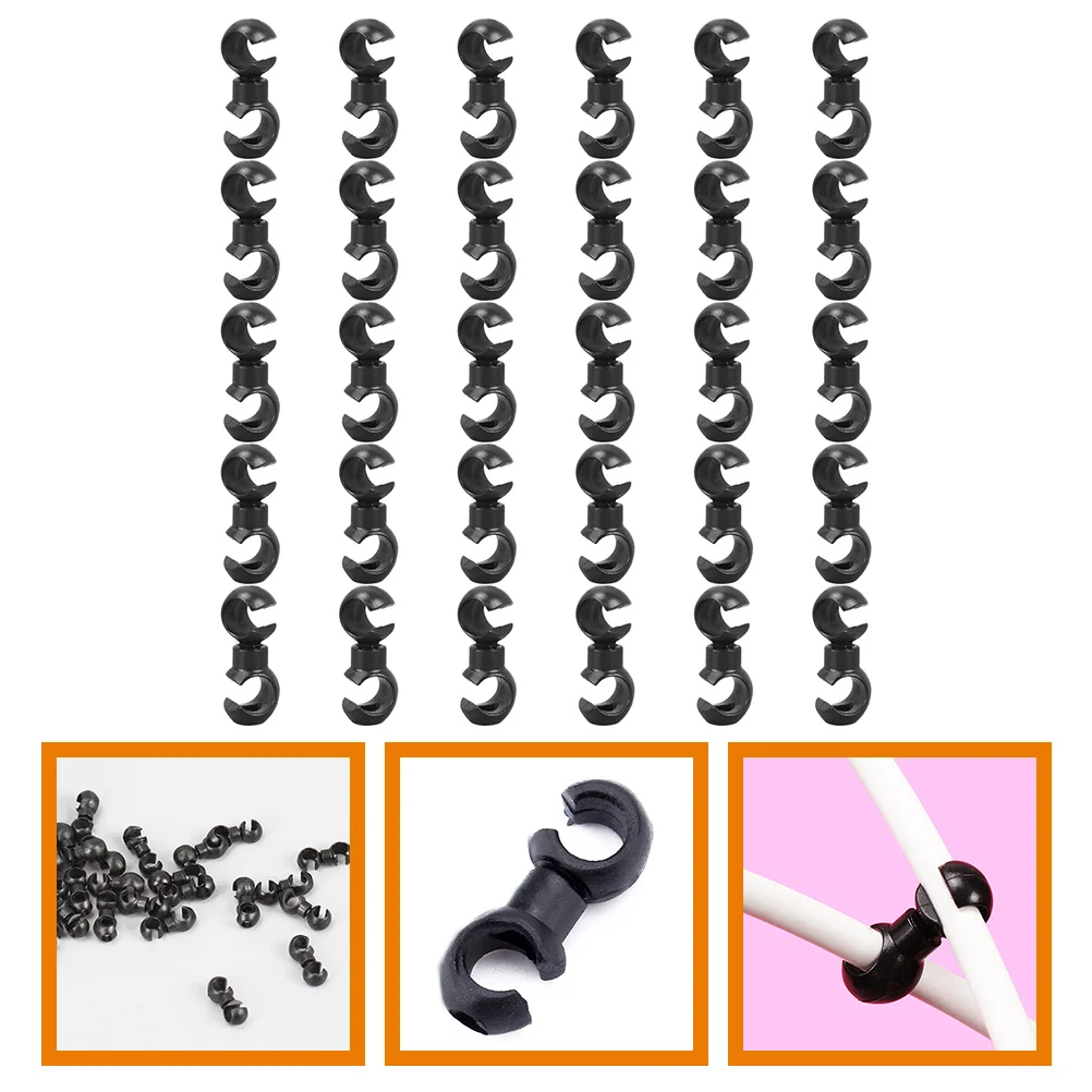 

30 Pcs Buckle Bike Line Brake Clip Brakes Rotatable Clips Plastic Clamp