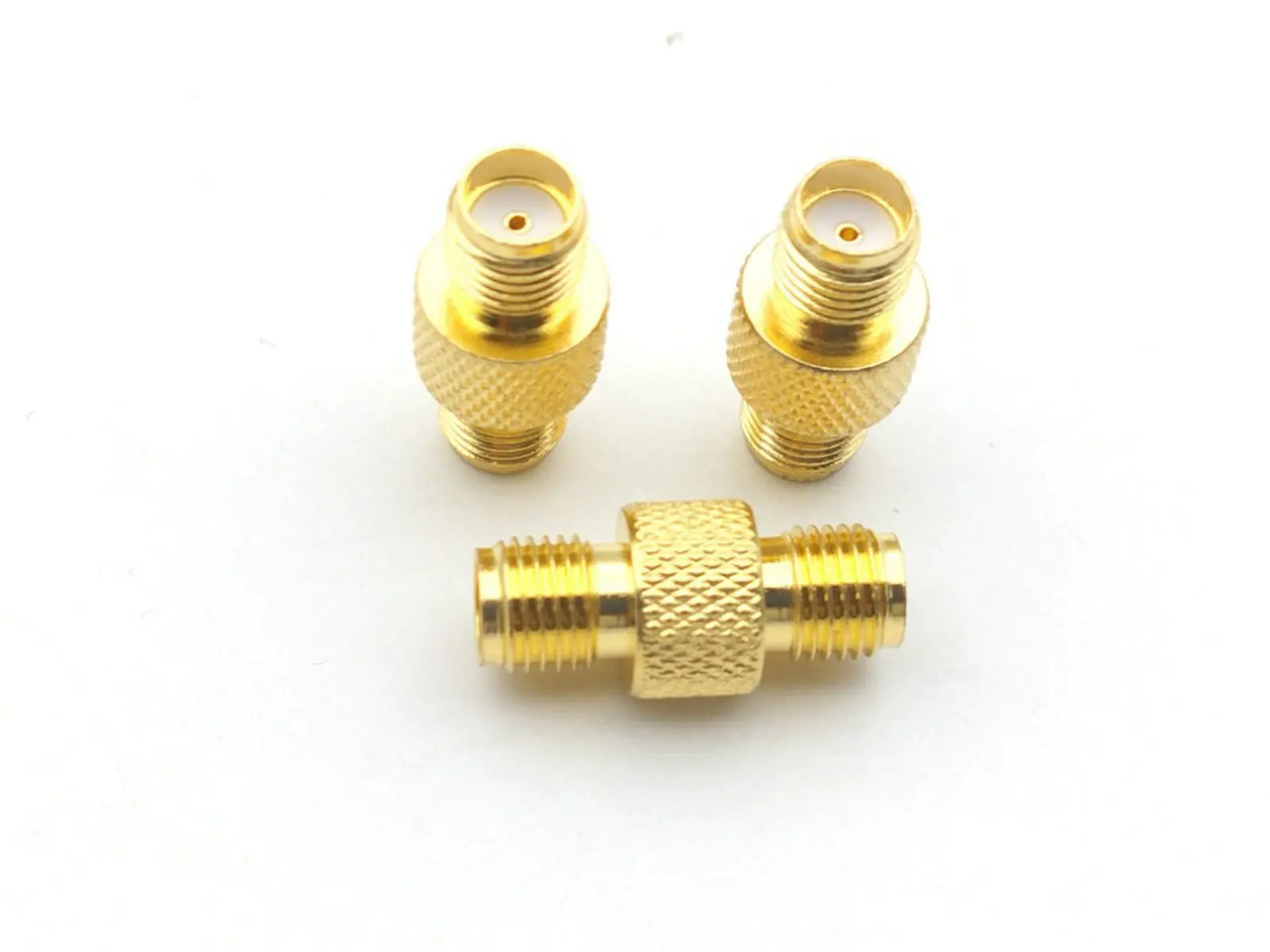 Imagem -03 - Banhado a Ouro Sma Fêmea para Fêmea Reta rf Adaptador Conector