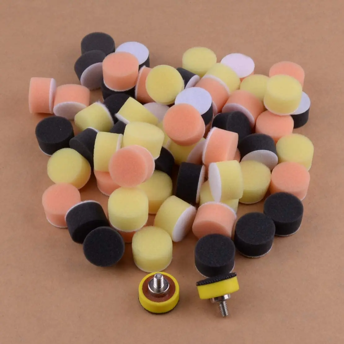 Kit de polimento de esponja com apoio, ferramenta de mão para polidor de carro, tampão de cera, limpeza, 30pcs, 1\