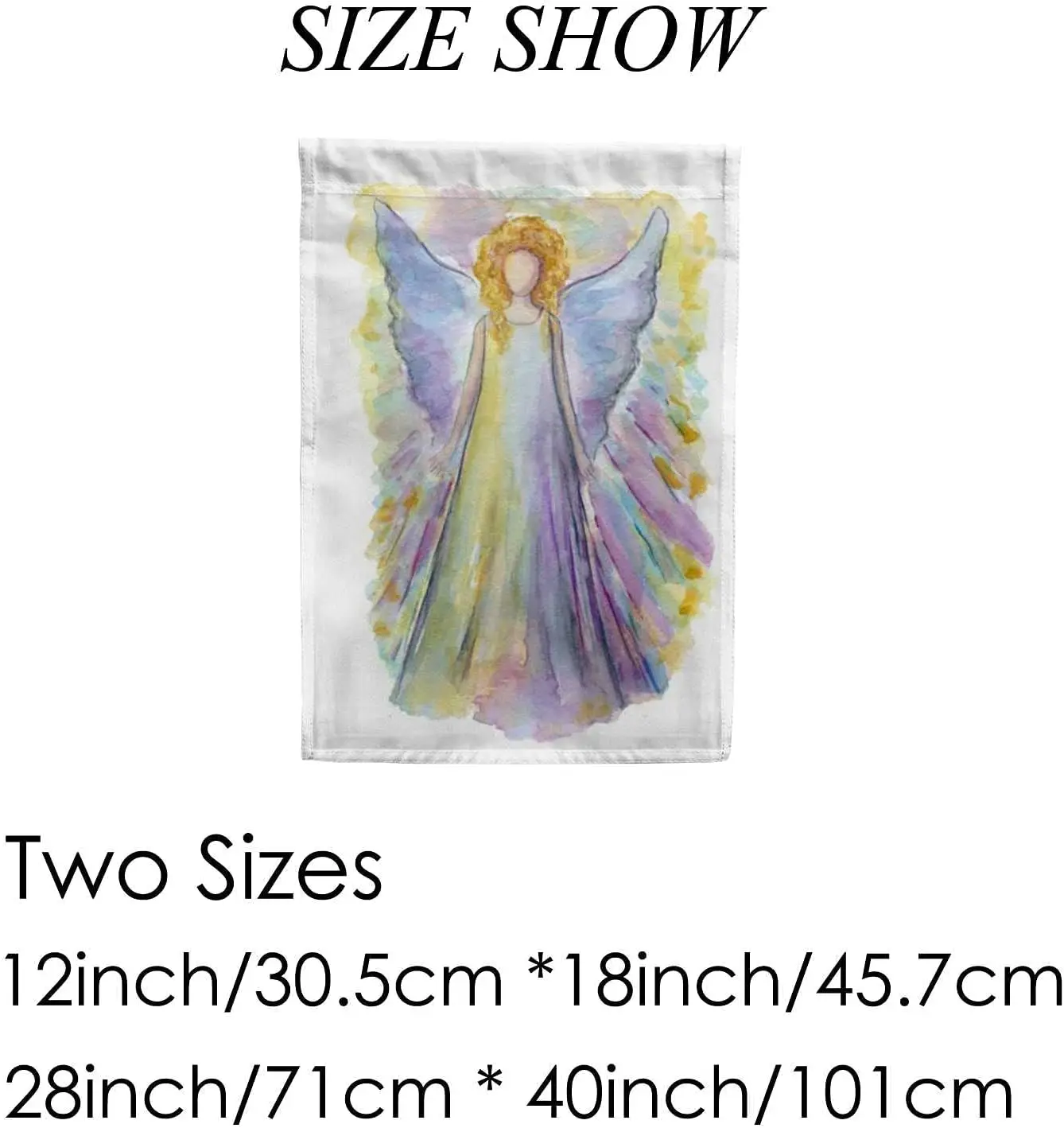 Garden Flags Angel Fairy Watercolor Painting Hand Drawn Welcome Flag Home Double Sided Vertical Polyester Lawn Patio Outside Dec