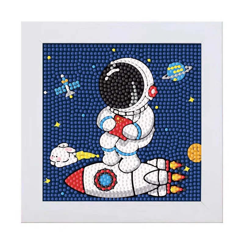 Keeppley Astronaut Crystal Diamond Decorative Painting 5D DIY Cross Stitch Kit Space Framed Art Painting Birthday Gift view 3