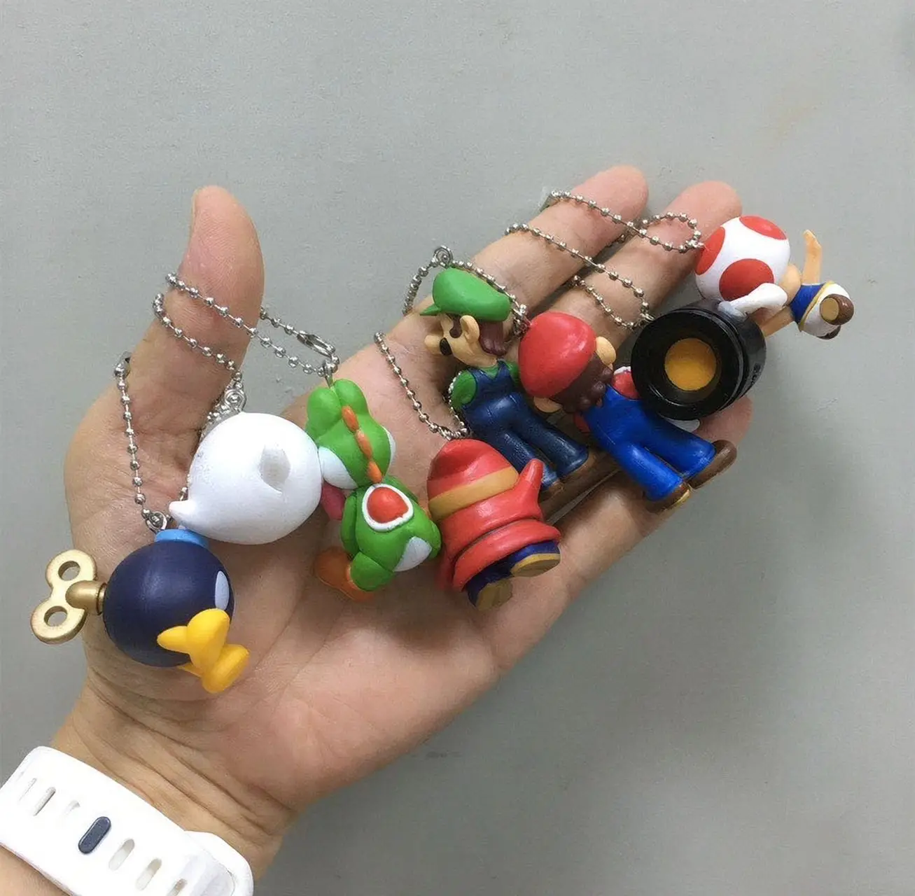 Super Mario Serie Blind Box PVC Schlüsselanhänger Luigi Yoshi Toad Boo Bobomb Cartoon Figur Taschenanhänger Sammlerstück Deko Geburtstagsgeschenke – Detail 9