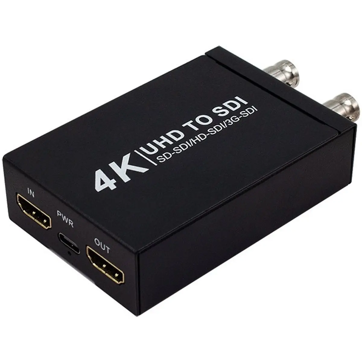 4K UHD -Compatible to SDI Converter Dual BNC SD-SDI HD-SDI 3G-SDI 1080P, Loop-Out for Live Stream Camera EU PLUG
