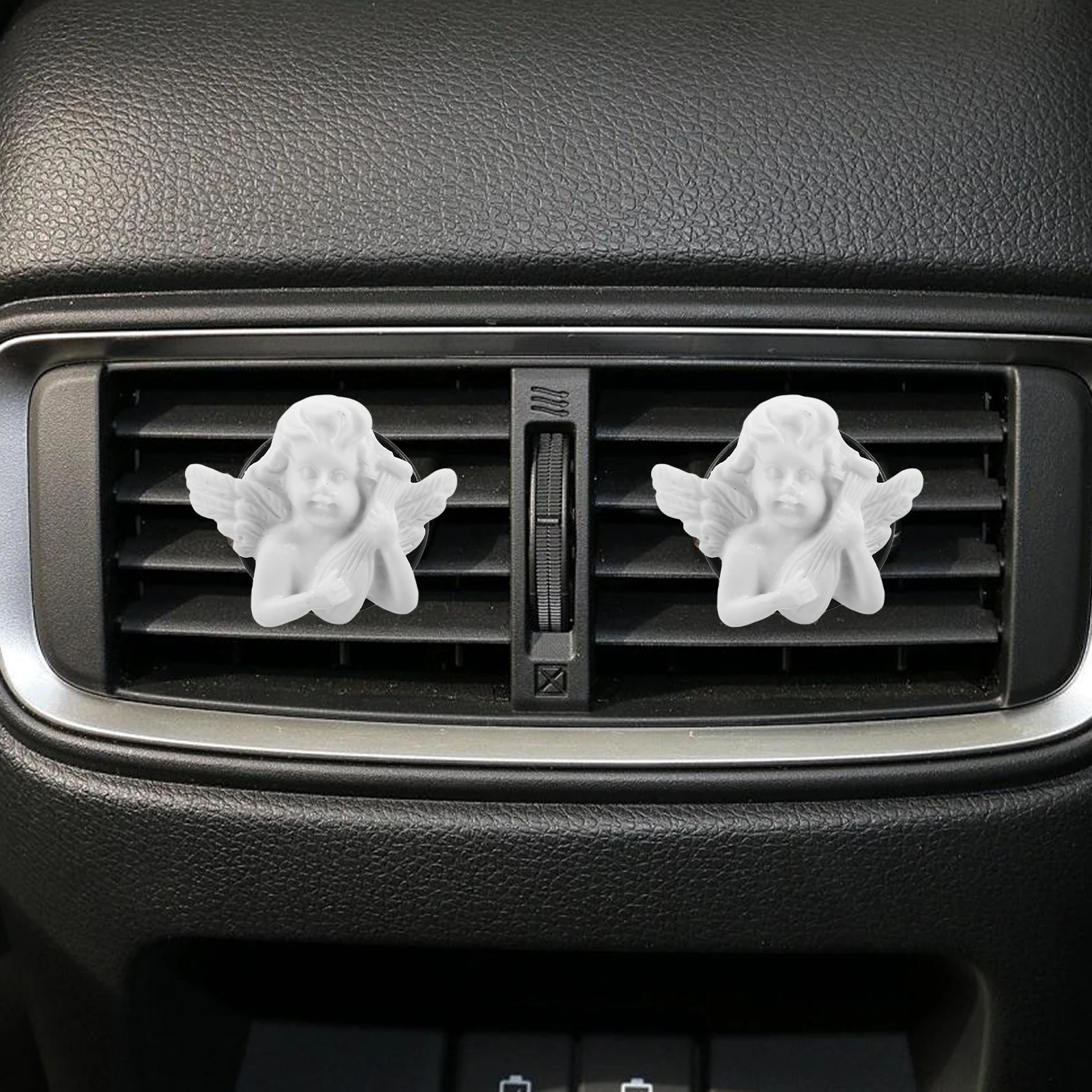 

Aromatherapy Car Vent Clips Resin Material Adjustable Angel Design Air Freshener Diffuser Fragrance Holder Protective Film Car