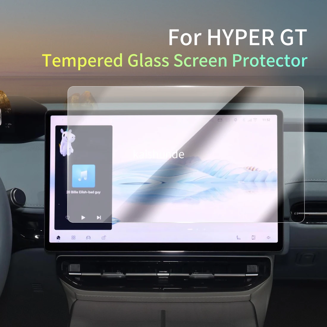 

Автомобильные наклейки, защита измерителей для 2024 Guangqi Ai' HyperGT, аксессуары для навигации и транспортных средств