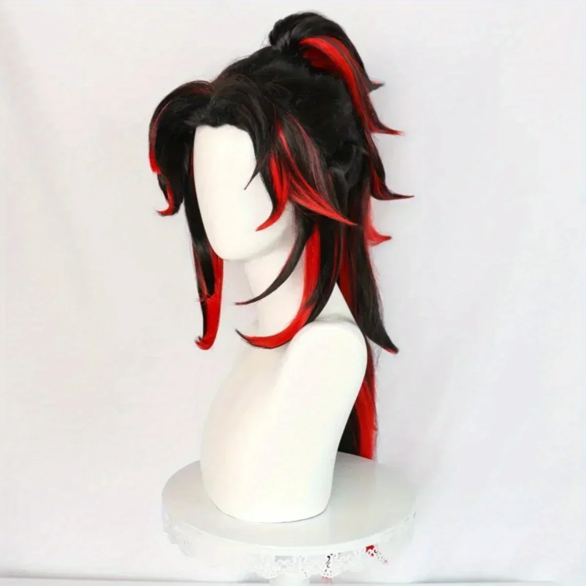 

2026 Tsugikuni Yoriichi Anime Cosplay Wig Long Synthetic Hair Halloween Props Mens Wig Christmas Ideal for Cosplay School Events