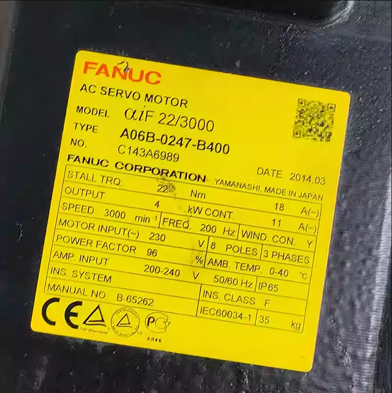 

A06B-0249-B400 Новый двигатель Fanuc В НАЛИЧИИ Быстрая доставка