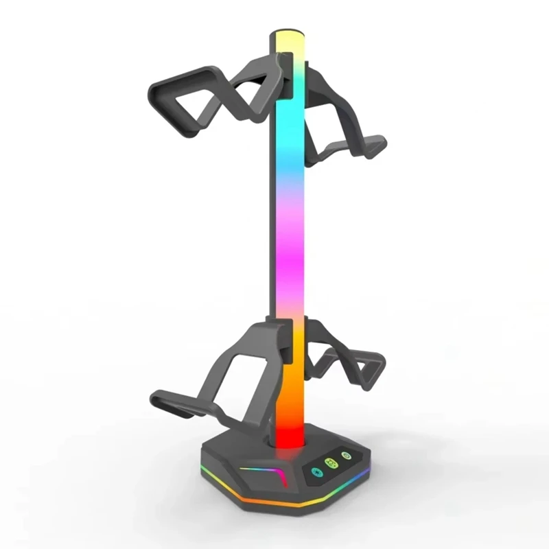 Gaming RGB Headphone Stand For Playstation5 Controller Holder Earphone Hanger For Desktop Gamer  PS4 PS5 Gamepad