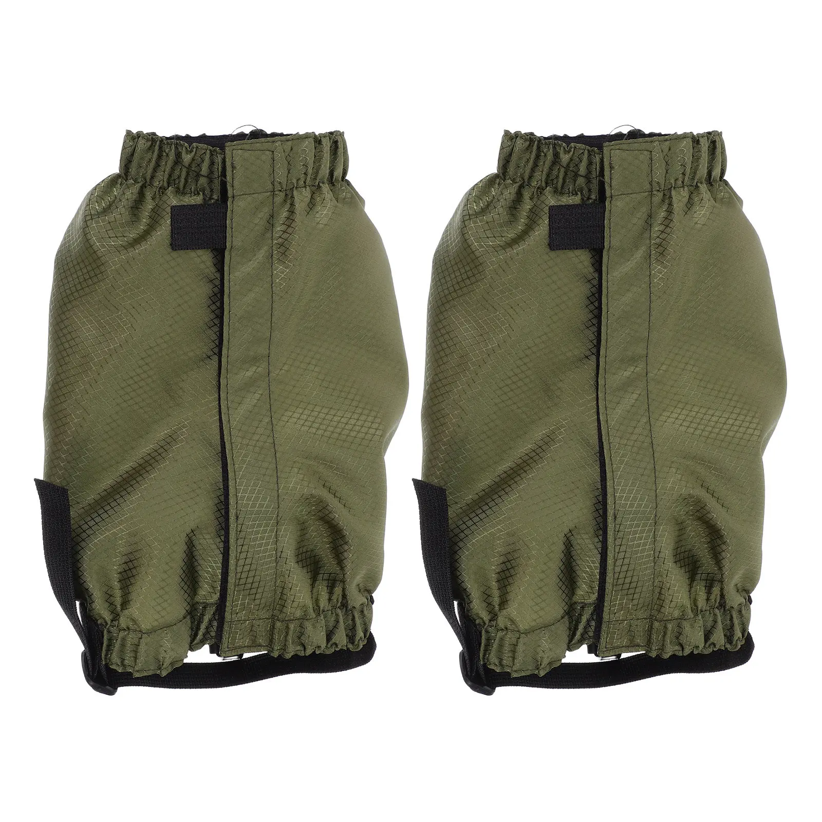 1Pair Snow Gaiters Waterproof Lightweight Adjustable Ankle Cover for Outdoor Hiking Walking Climbing Dark Green