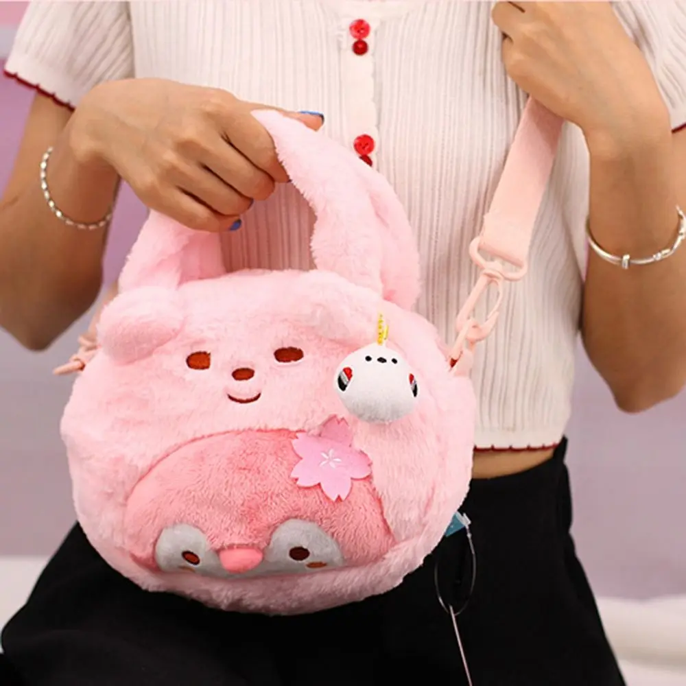 Bolsa de pinguim crossbody portátil para exterior, Bolsa boneca recheada, Bolsa de ombro animal de pelúcia dos desenhos animados