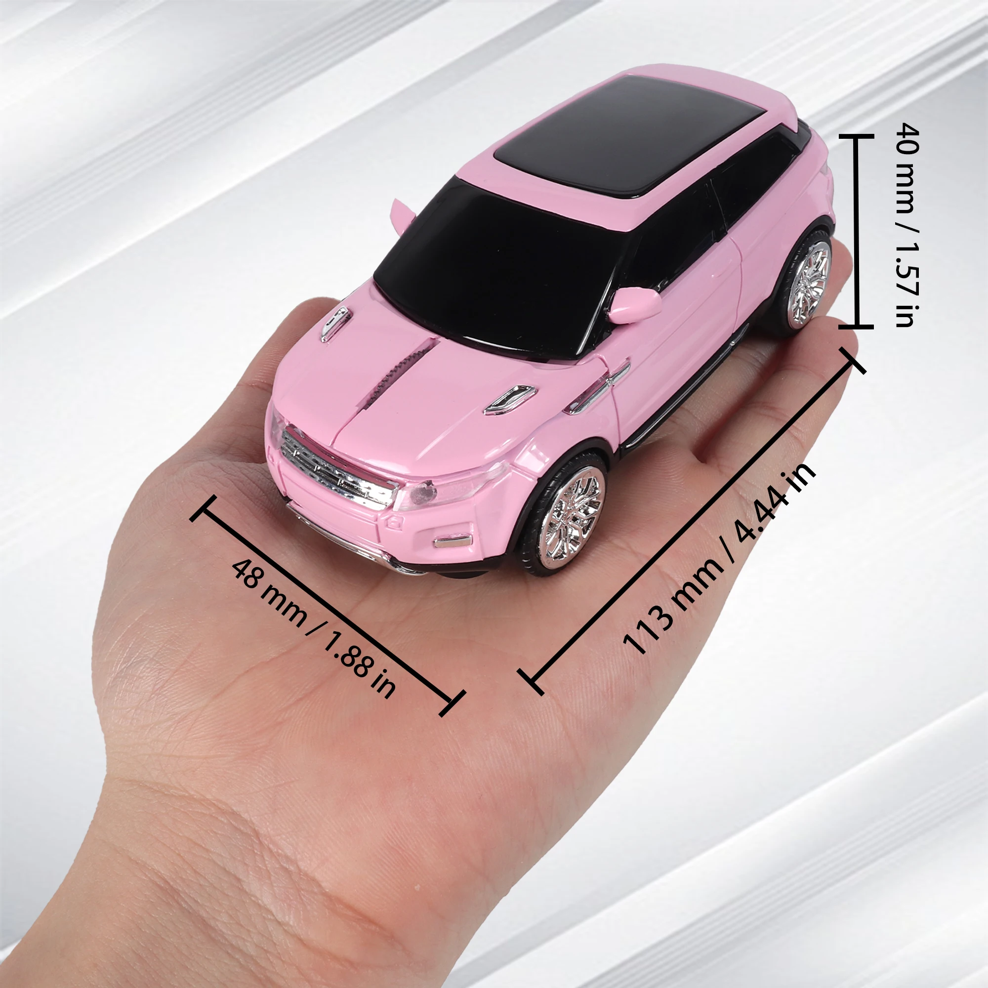 Car Mouse Wireless 2.4G Plug And Play SUV Appearance 1200 DPI Low Noise Button Office Use Play Game Universal Mause For Kids