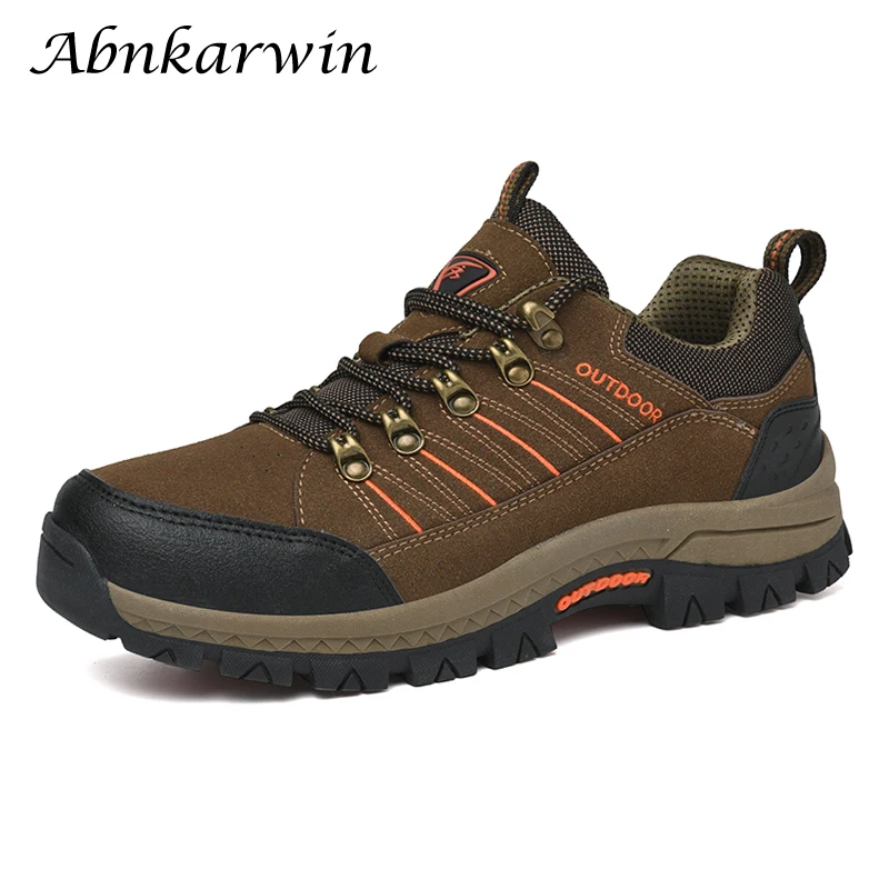 

Autumn Winter Mens Suede Hiking Shoes Men Outdoor Trekking Shoes Tracking Mountain Sneakers Treking Climbing