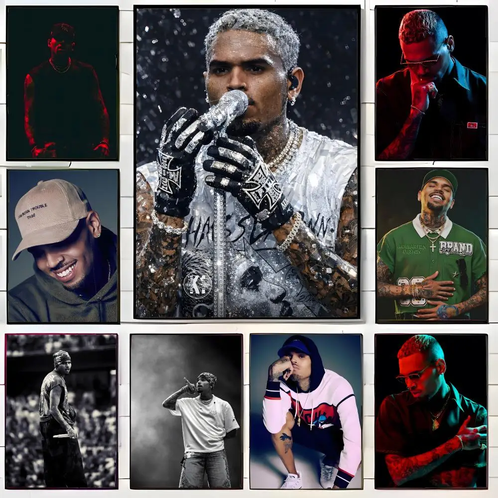 Talented American Singer Chris Brown Poster Wall Art Print Decorative Mural Home Decor Gift Unframed