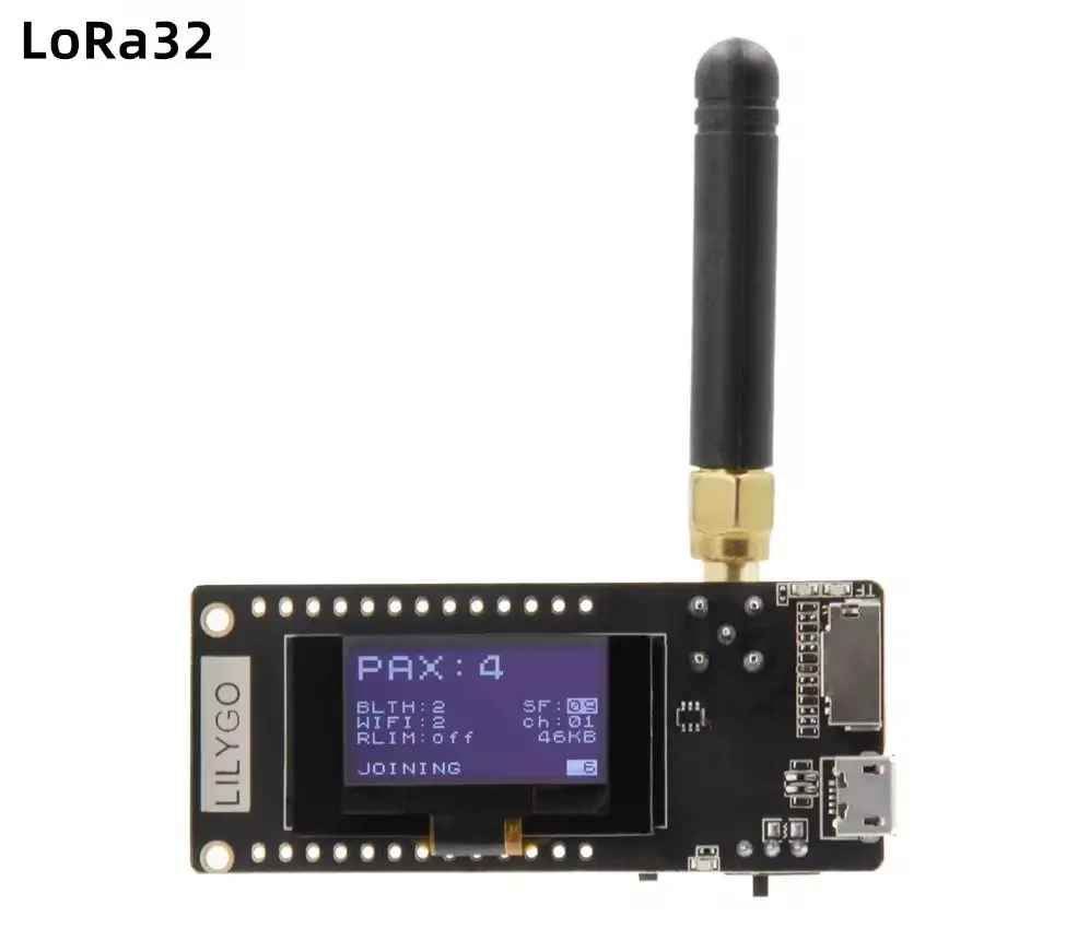 Imagem -02 - Módulo de Cartão Oled sd para Fluxos de Passageiros Bluetooth Wifi Medição Lora32 V2.1 1.6.1 Esp32 433 Mhz 868 Mhz 915 Mhz 923mhz 096