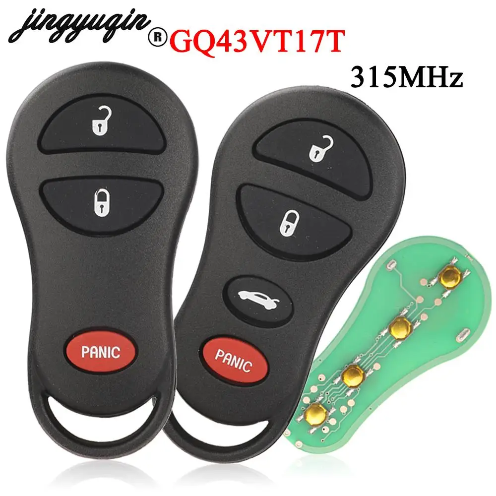 Jingyuqin-mando a distancia GQ43VT17T para Jeep Grand Cherokee, 315, 1998, 1999, 2000, 2001, 2002, 2003, 2004, Chrysler, 3/4 botones