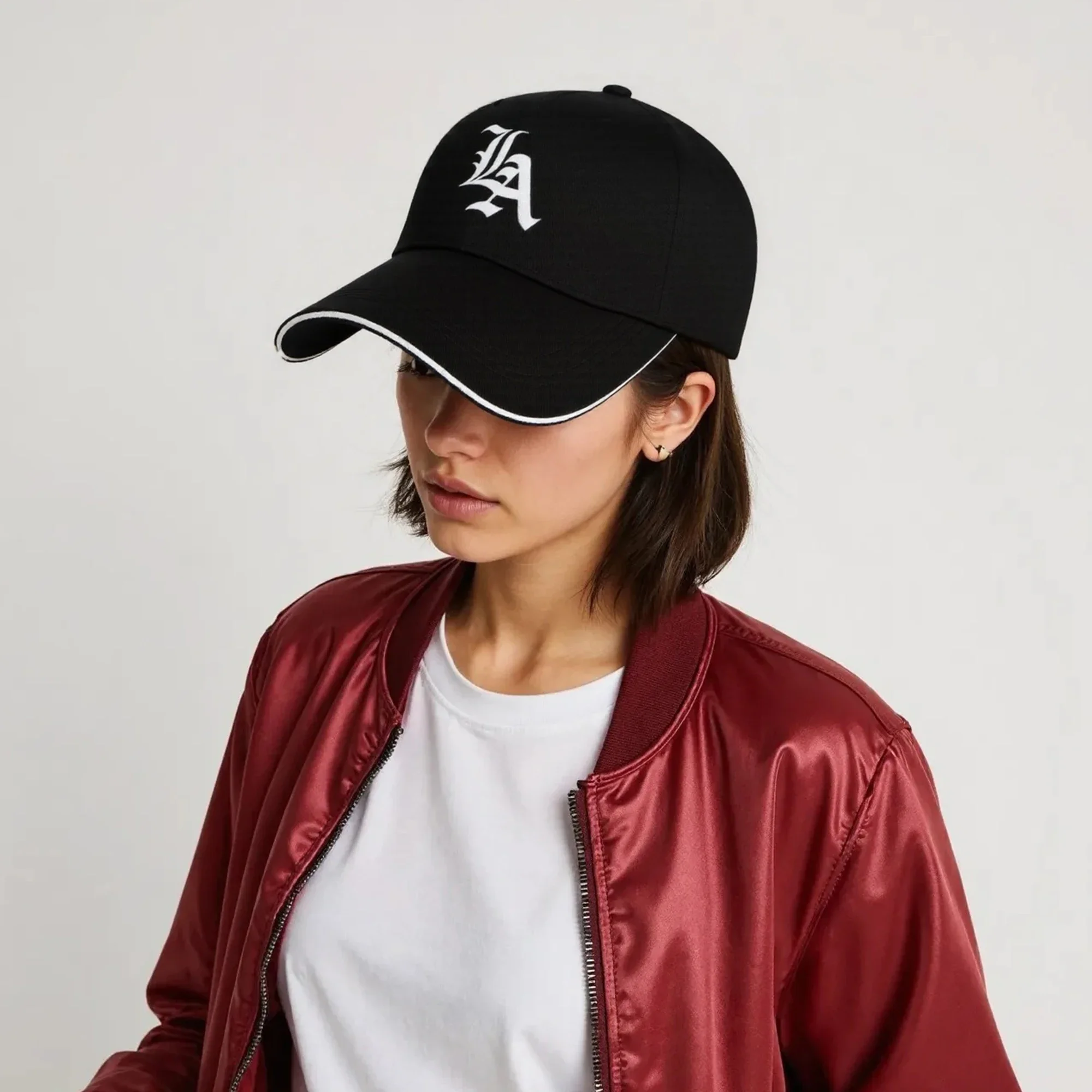 1pc Gothic Alphabet LA Retro style unisex Baseball Cap Adjustable four seasons casual sports sun Block Cap Hip Hop trend cap