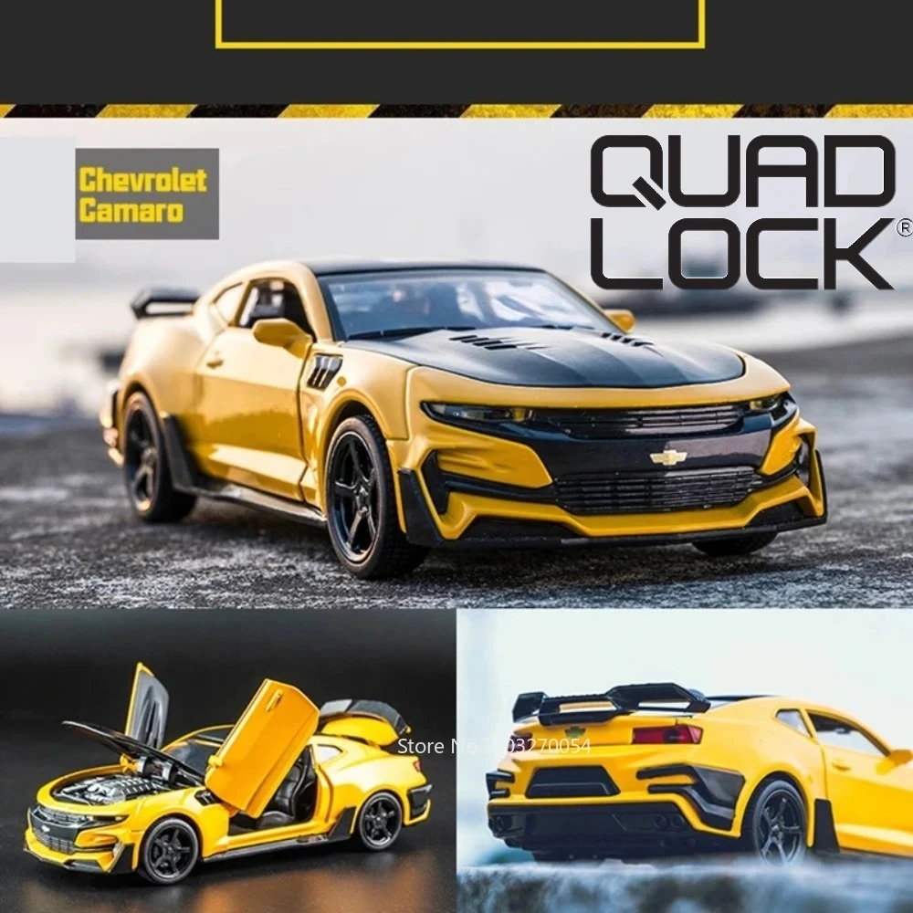 รถโมเดลคาโมร์อัลลอยด์โลหะผสม ขนาด 1/32 ของเล่นเด็กผู้ชาย พร้อมประตูเปิดได้ 4 บาน มีเสียง มีไฟ ระบบดึงหลัง สำหรับสะสมหรือเป็นของขวัญ